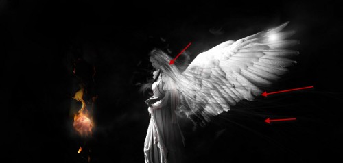 6 vexel hair 500x238 Create a Dark Angelic Figure with Magic Fire Orb Effect in Photoshop