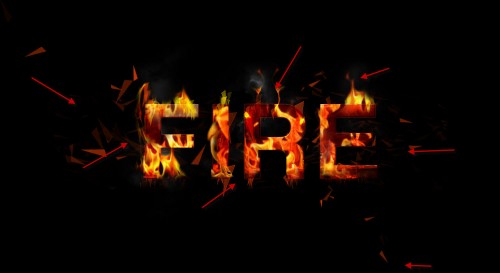 4 paint 4 paint2 500x273 Create Awesome Particle Flame Text Effect in Photoshop