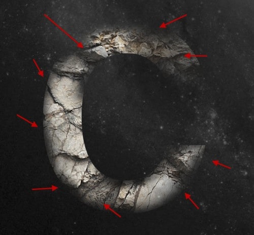 2 erase1 500x464 Create a Rocky Text Effect with Space Background in Photoshop
