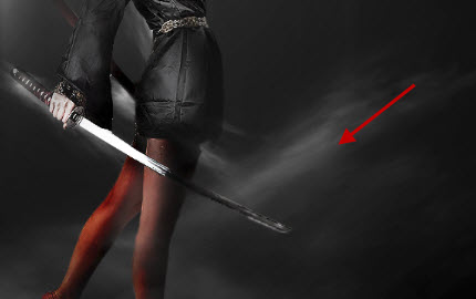 3 cloud Design an Abstract Style Sword Warrior with Fiery Effect in Photoshop