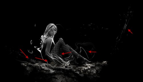 3 liq attach 3 liq attach 500x289 Create a Dark Human Photo Manipulation with Liquified Water Texture in Photoshop