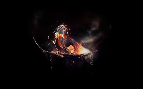 liquid water drop model flatten2 500x312 Create a Dark Human Photo Manipulation with Liquified Water Texture in Photoshop