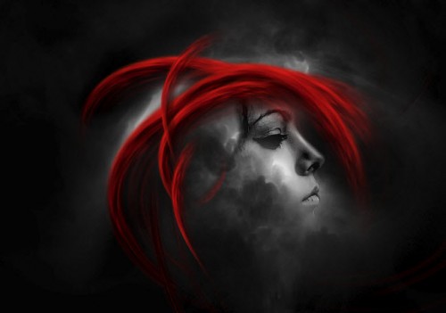 4 dup effect 500x351 Create an Awesome Floating Face Manipulation with Fiery Hair in Photoshop