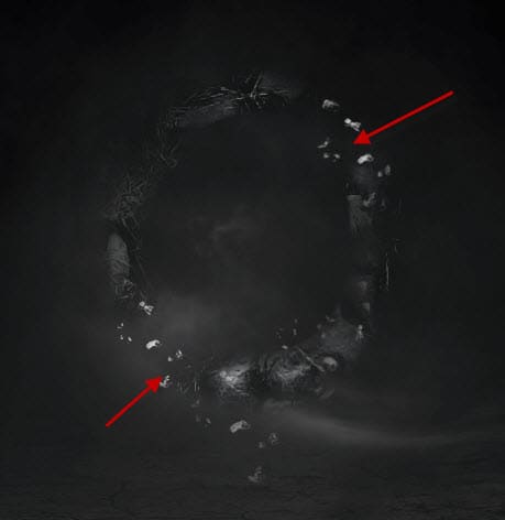 3 paste 3 paste Create an Abstract Floating Break Apart Rock Circle in Photoshop