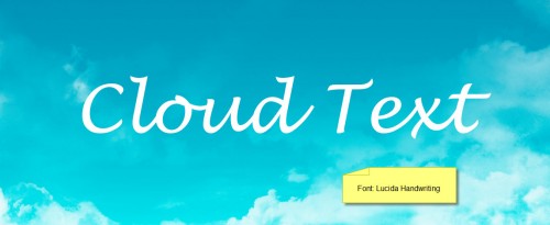 2 font 500x205 Design an Interesting Cloud Text Effect in Photoshop