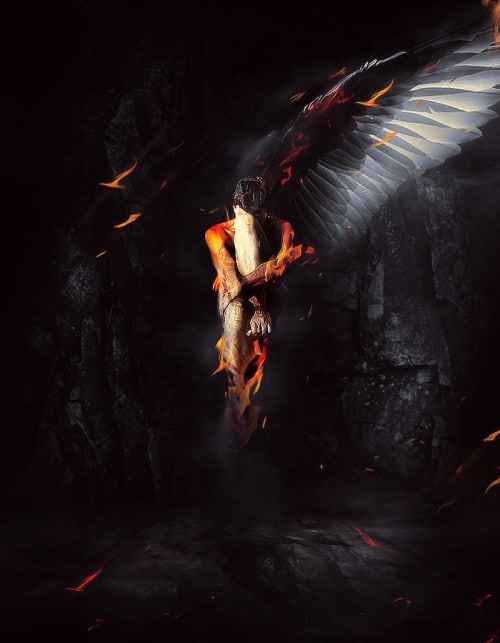 fallen angel manip flatten 500x643 Design a One Winged Fallen Angel Scene in Photoshop