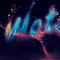 Create a Glowing Liquid Text with Water Splash Effect in Photoshop